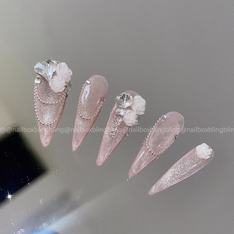 Sơn gel thạch phối mắt mèo kim cương Nailbox 77 Không chứa cồn và không mùi Nữ nail box vietnam