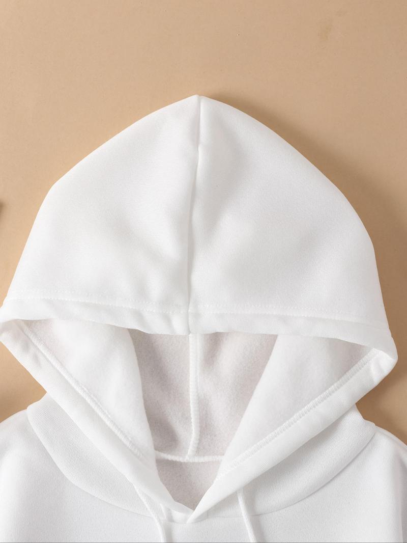 Product Introduction of Women's Letter Print Drawstring Pocket Hoodie, Casual Long Sleeve Hooded Sweatshirt for Fall & Winter, Yoga Hoodie, Women's Clothes for Daily Wear 6
