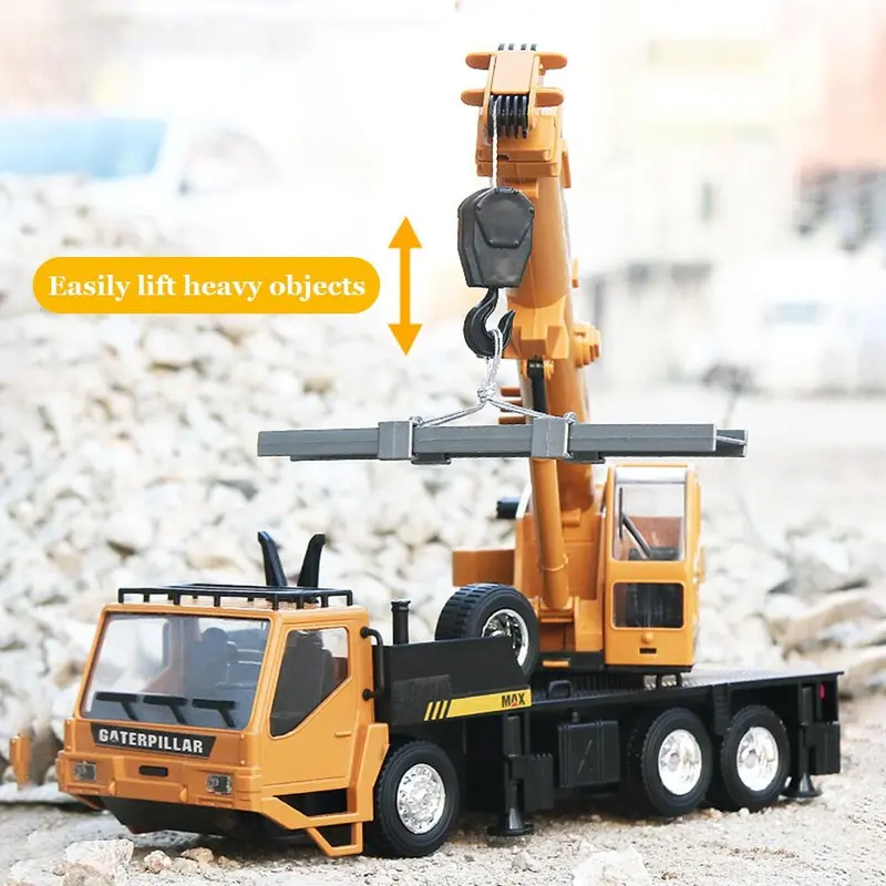 Đồ Chơi Xe Kỹ Thuật Xe Xúc Cần Cẩu Xe Tải Điều Khiển Từ Xa RC, 8 Kênh, Quà Tặng Đồ Chơi Cho Bé Trai Toy Pin 1