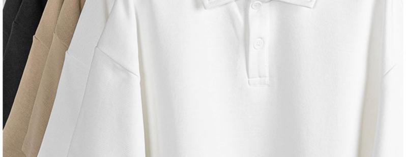 Product Introduction of Basic three colors! 290g heavy polo short-sleeved t-shirt, summer solid color loose lapel top is simple and comfortable 3