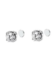 Arete de poste decorados con diamantes de imitación, diseño magnético, accesorios de moda para hombres y mujeres