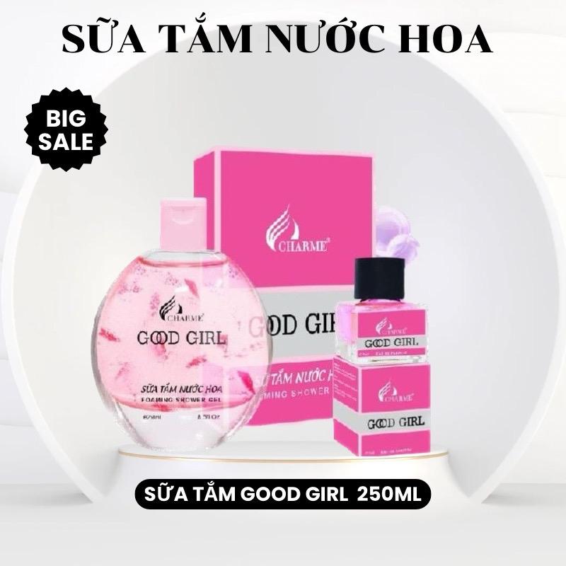 SỮA TẮM hương Nước Hoa Charme Good Girl 250ml ( TẶNG CHAI NƯỚC HOA 5ML)