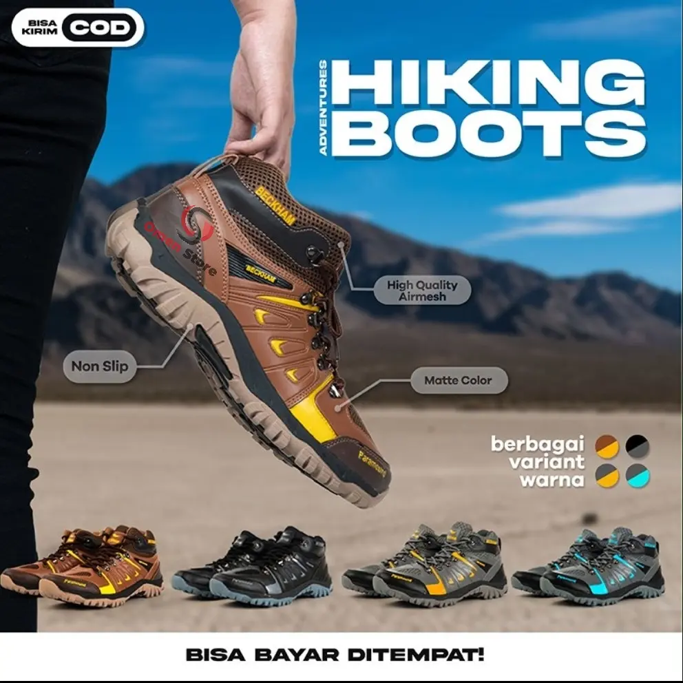 Beckham Paramount Sepatu Gunung Boots Sepatu Hiking Premium Pria Wanita Uniseks