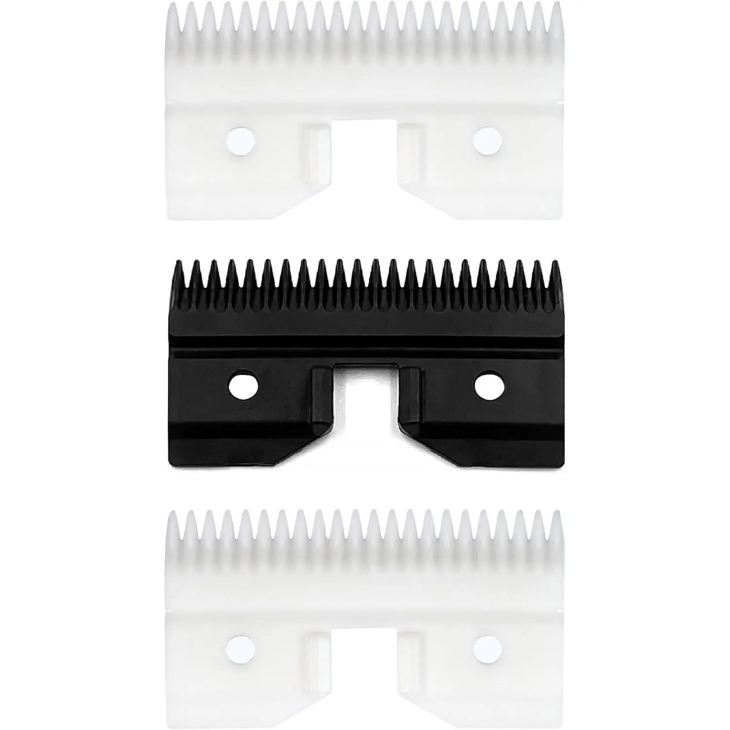 3PCS Ceramic Coare Pet Replacement Blade Cutter Compatible with Andis 64440, Compatible with Oster A5, Compatible with Wahl KM Series Clipper, 22Teeth White and Black Ceramic Blade Cutter