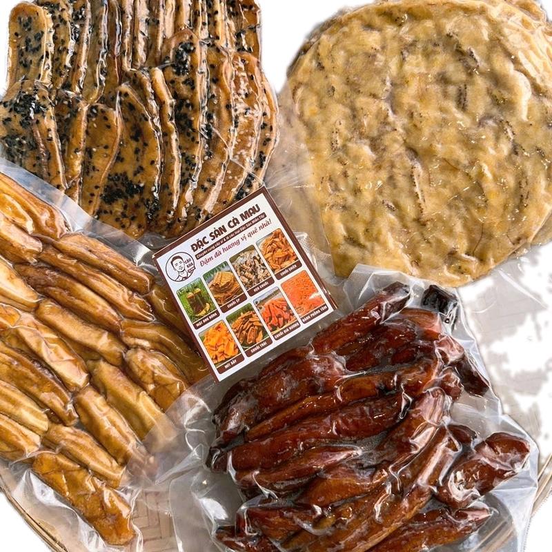 Combo 3 món  (Chuối Ép, Già, Trái, ) 500g mỗ bit Nhà Làm Snack Thức Ăn Ăn Vặt Food Tổng g Chua 3