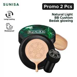 PROMO 2 Pcs Sunisa Air Cushion BB Cream - Tahan Air Menghaluskan Kulit Tekstur Ringan