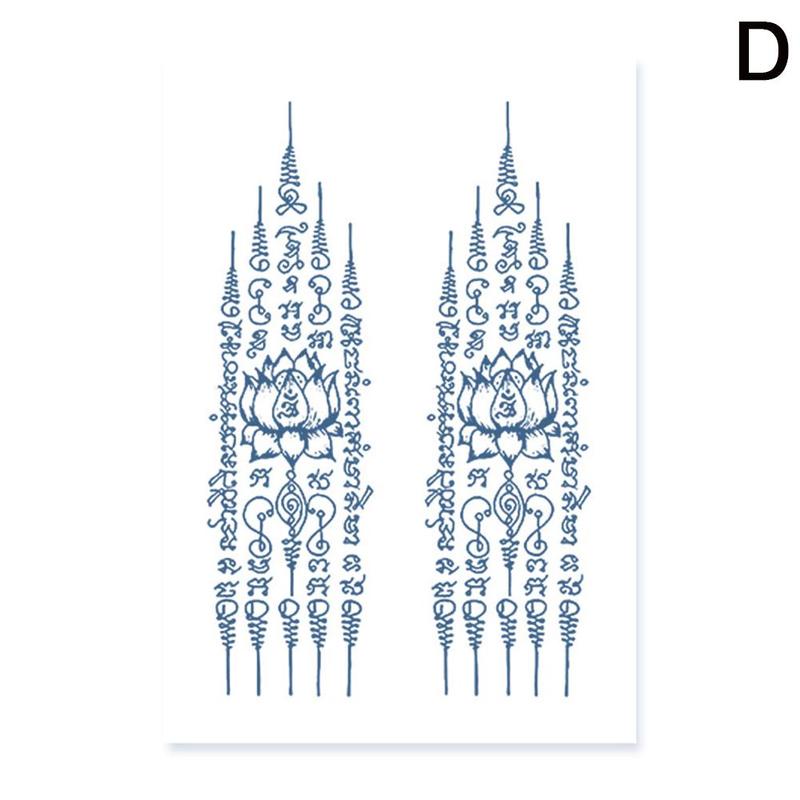 Product Introduction of SemiPermanent Thailand Tattoo Waterproof Spike Juice Herbal Stickers with Star Scripture Buddha B1Z5 44