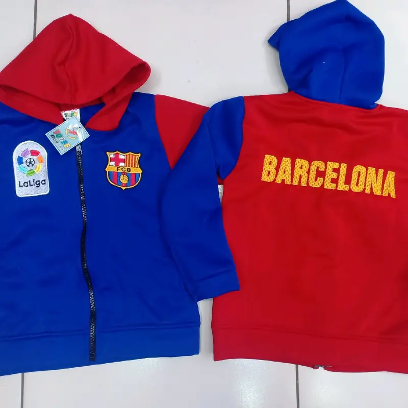 jaket bola anak barcelona jaket anak barca merah 4-5th