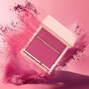 ครีมและแป้งบลัชออน Duo, เทคคู่ PHOFAY, 6.5g, 4 สี, เนื้อเรียบเนียนและน้ำหนักเบา, เหมาะสำหรับผิว, แก้มและใบหน้า, เครื่องสำอางบลัชออน, เครื่องสำอาง