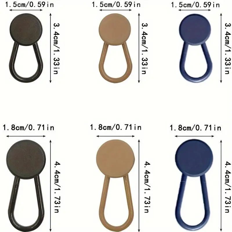 Silicone Button, 12pcs No Sew Instant Extender Button for Men and Women, Pants Waist Extension Button for Jeans Pants Collar 1