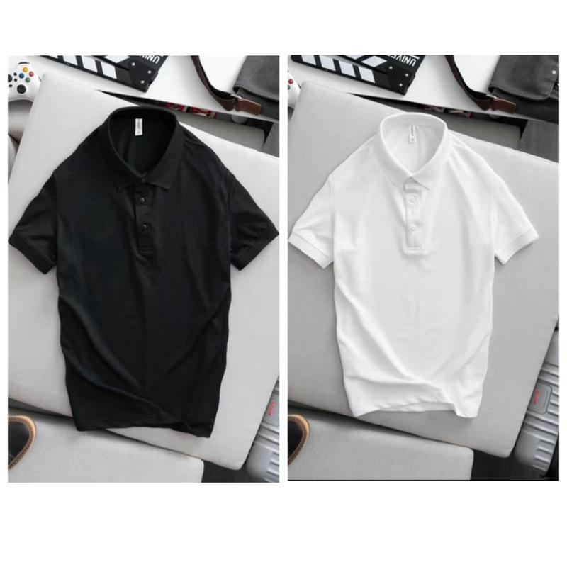 COMBO 2 ÁO TRẮNG - ĐEN POLO Áo polo nam chất liệu thoáng mát lịch lãm phù hợp với mọi lứa tuổi