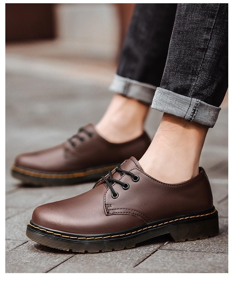 Product Introduction of Couple Oxford Boots Men & Women Size 36-46 Casual Genuine Leather Shoes Fashion Formal Black Martin Shoes 1461 New style men's leather shoes 10