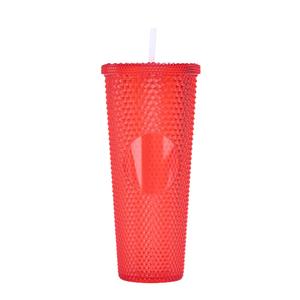 Cawan Durian Mudah Alih, Bernilai Tinggi, Fesyen, Kapasiti Besar, Cawan Plastik Dua Lapisan, Reka Bentuk Kreatif, Gaya Sama seperti Selebriti Internet, Tahan Suhu Tinggi, dengan Straw Bottles Kitchenware