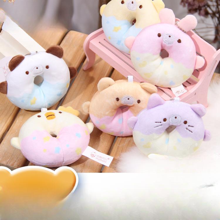 Product Introduction of Ins Wind Bear Rabbit  Plush Toy Cat Dog Chicken Plush Key Chain Doll Wholesale 0