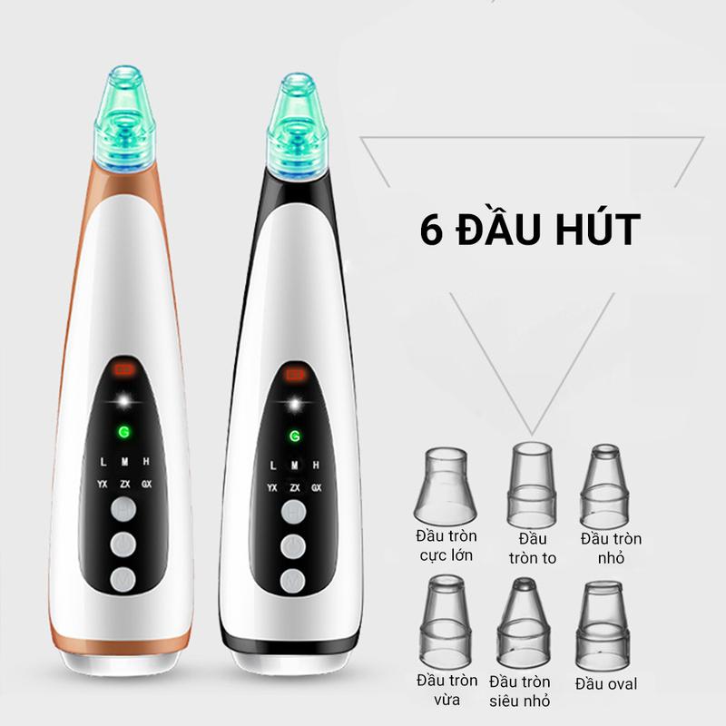 Máy Hút Mụn Mini Cầm Tay Siêu Mạnh Có Chức Năng Làm Nóng - Hút Mụn Đầu Đen, Mụn Cám, Làm Sạch Bã Nhờn