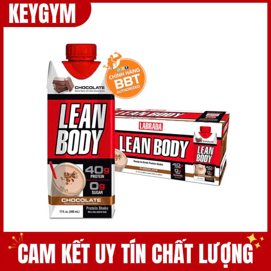 Lean Body RTD - Bữa Ăn Thay Thế (500ml) - NGUỒN DINH DƯỠNG GIÀU PROTEIN TIỆN LỢI THƠM NGON - Keygym