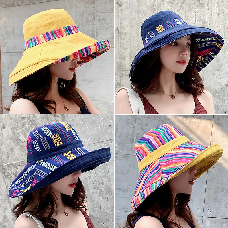 Mũ Đội Hai Mặt Thời Trang Chống Nắng Du Lịch Gấp Gọn 1