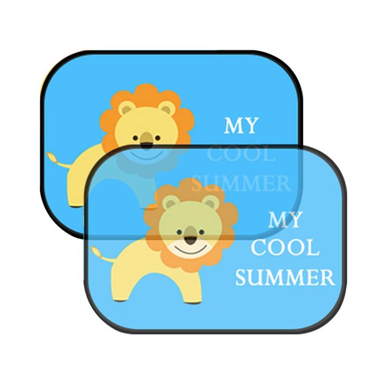 Product Introduction of 2 Pcs Mesh Fabric Car Sunshades Electrostatic Adsorption Side Cartoon Window Insulation Car Q1W5 21