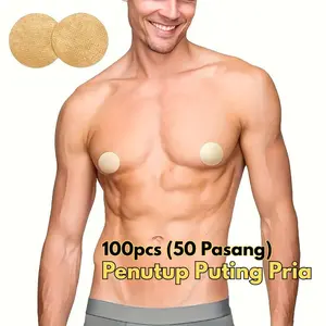 100pcs (50 Pasang) Pria Kulit Penutup Skin BR291 Nipple Cover Men Color Warna Puting Payudara