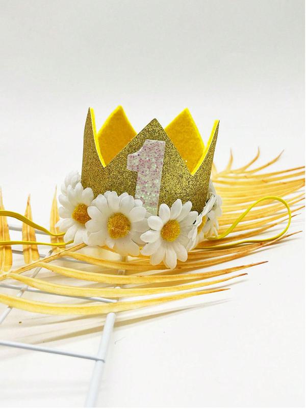 Daisy Flower Crown Design Crown, Birthday Party Crown, Fashion Hair Accessories for Women & Girls, Party Supplies 2