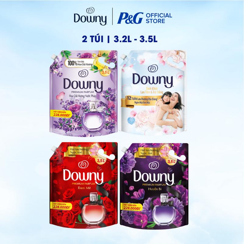 Combo 2 Nước Xả Vải DOWNY Nhiều Mùi Hương - Túi 3.2L-3.5L