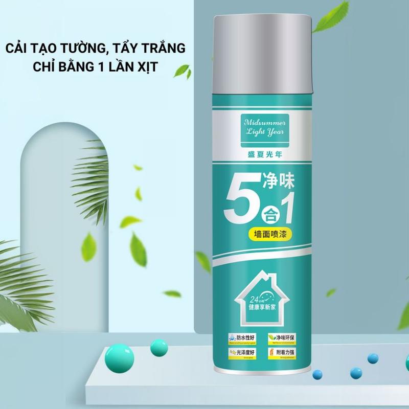 Bình Xịt Sơn Sửa Tường Nhà 1600ML - Làm Sạch Nhanh Tường Bị Vẽ Bẩn, Nấm Mốc, Vết Bẩn Cứng Đầu, Vết Ố Vàng 2
