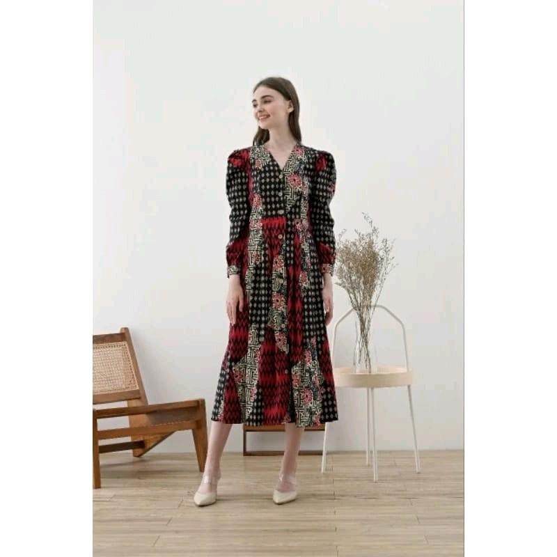 Dress batik mewah virall 8845 Manis Casual 5