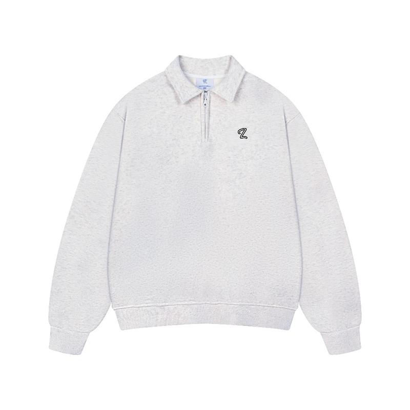 Áo Sweater Zip Lavi Studio Nỉ Lông Cáo/ Logo thêu áo nỉ dài tay cổ bẻ khóa kéo