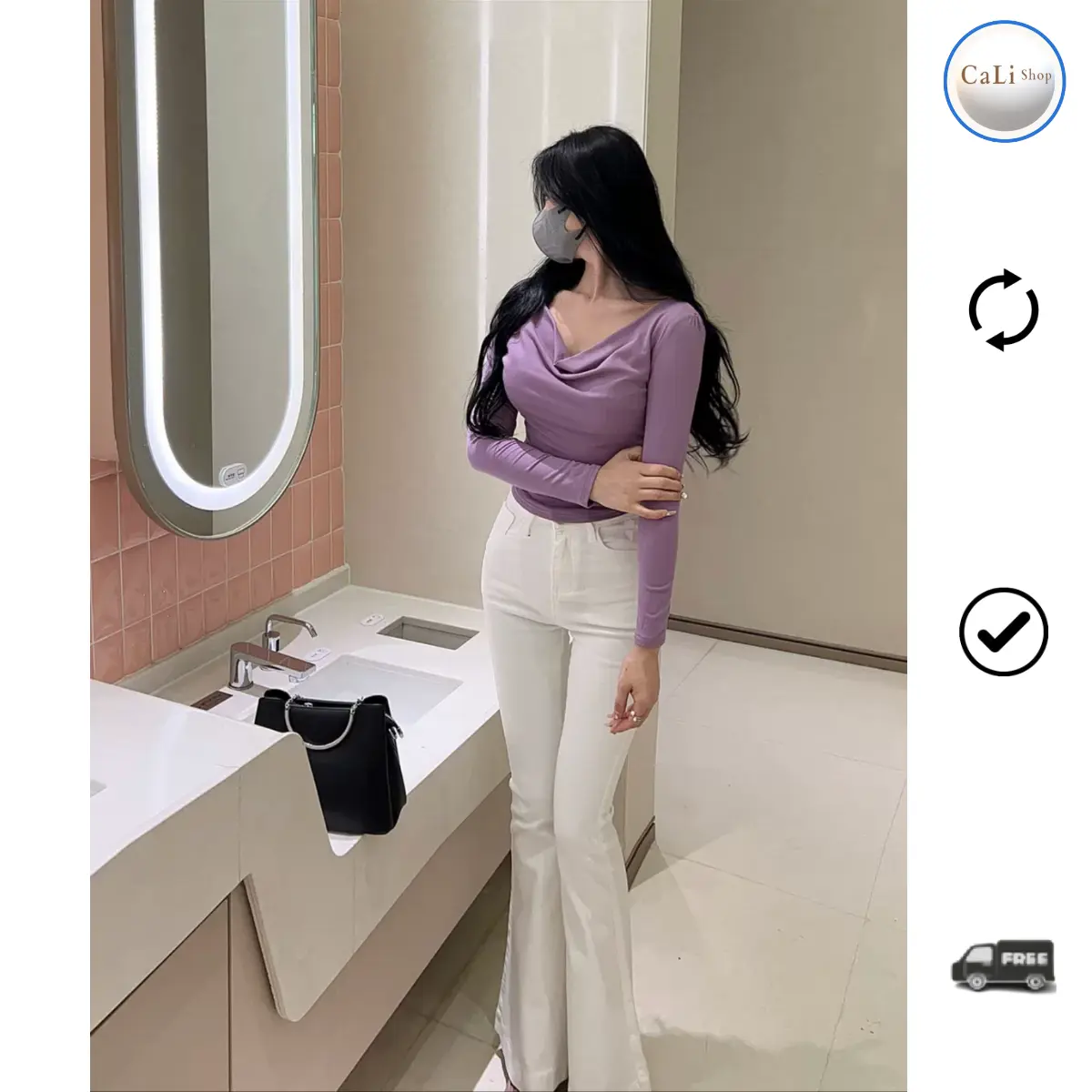 Quần jean kaki loe dáng dài 99cm-102cm | BigBuy360 - bigbuy360.vn