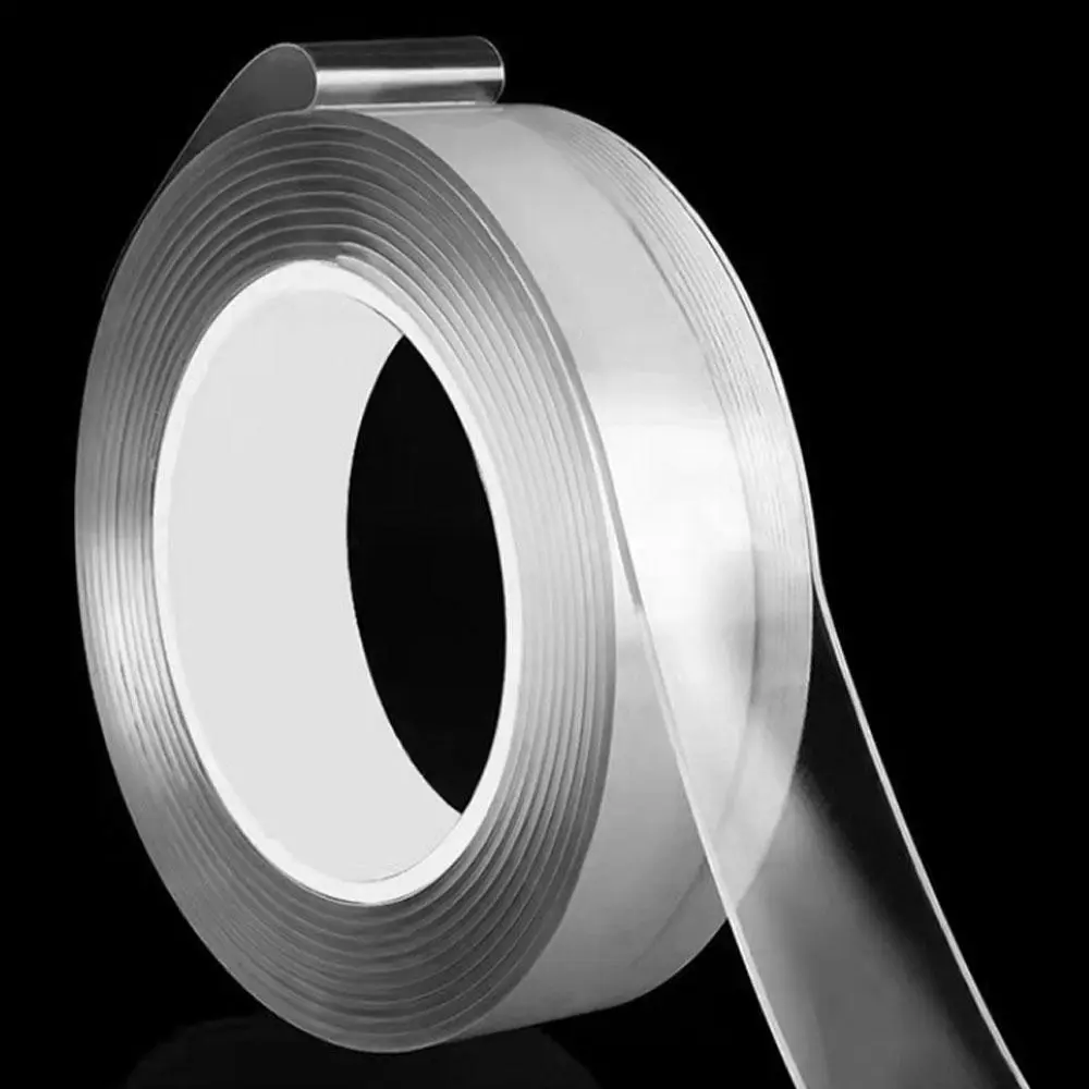 Home Accessories Transparent Adhesive Tape, Clear Reusable Removable Nano Double Sided Tape, Room Accessories