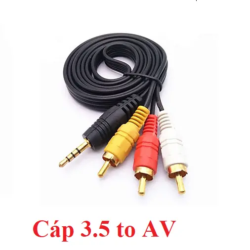 Dây 3.5 Ra 3 Đầu AV Hoa Sen 1.5met Dây Kết Nối TiviBox Với Tivi chất lượng cao
