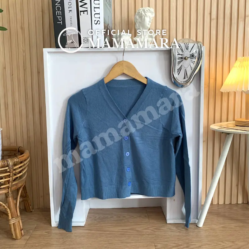 MAMAMARA - Cardigan Rajut Tipis Adem Daily Full Warna Fit Body Atasan Knitwear Santai Outer Panjang Wanita Kardigan Basic 6