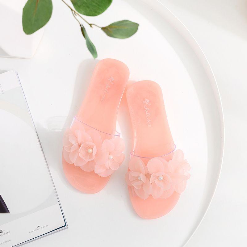 Dép Pha Lê Thạch Hoa, Hàng Mới Về, Thời Trang Hàn Quốc Mùa Hè, Trong Suốt, Dành Cho Nữ, Có Thể Đeo Ngoài Trời, Dép Chống Trượt 1