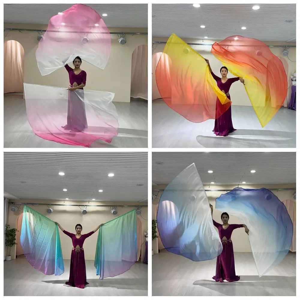 New with Telescopic Sticks Belly Dance Accessories Props Scalable Rods Multicolor Semi-circular Flags Lightweight Colorful Scarves Flag Dance Party