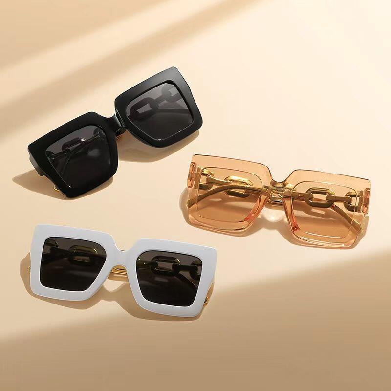 Product Introduction of New large frame sunglasses, women's resin, high-end feeling,  fashionable sunshade sunglasses 0