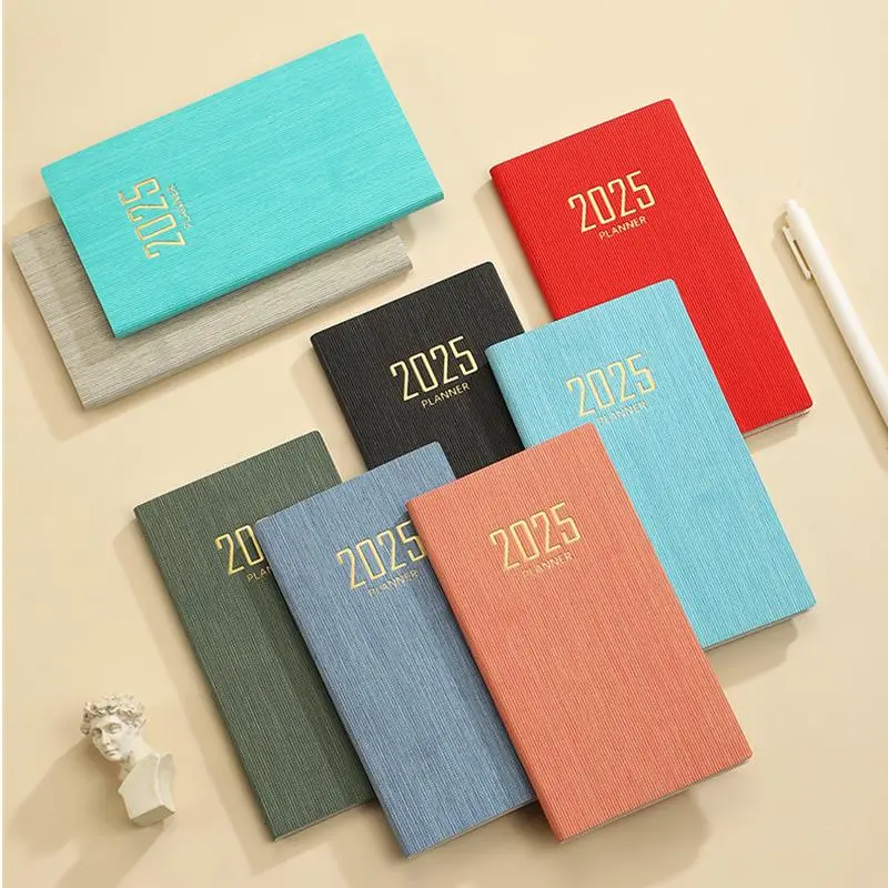 Portable 2025 Daily Weekly Planner, 1 Count A6 Schedule Notebook, 365 Days Calendar Journal, School Office Supplies, School Planner, Office Accessories