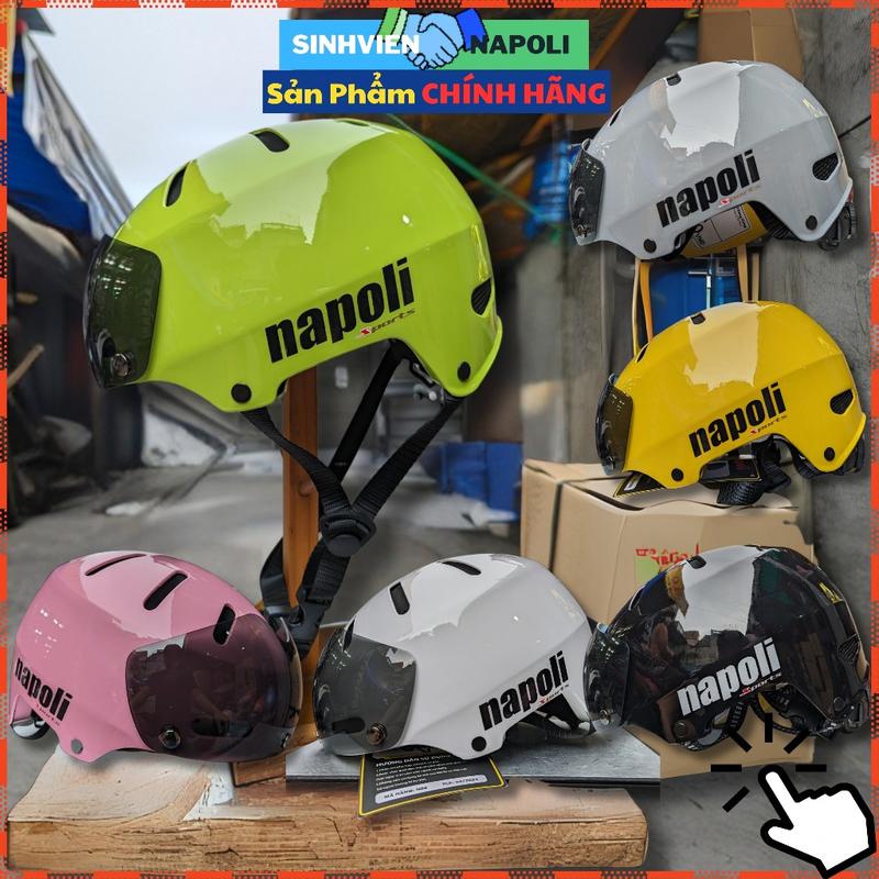 Mũ bảo hiểm nửa đầu Napoli Kiểu Dáng P05 kính nam châm siêu hít- Bảo Hành Chính Hãng 12 Tháng