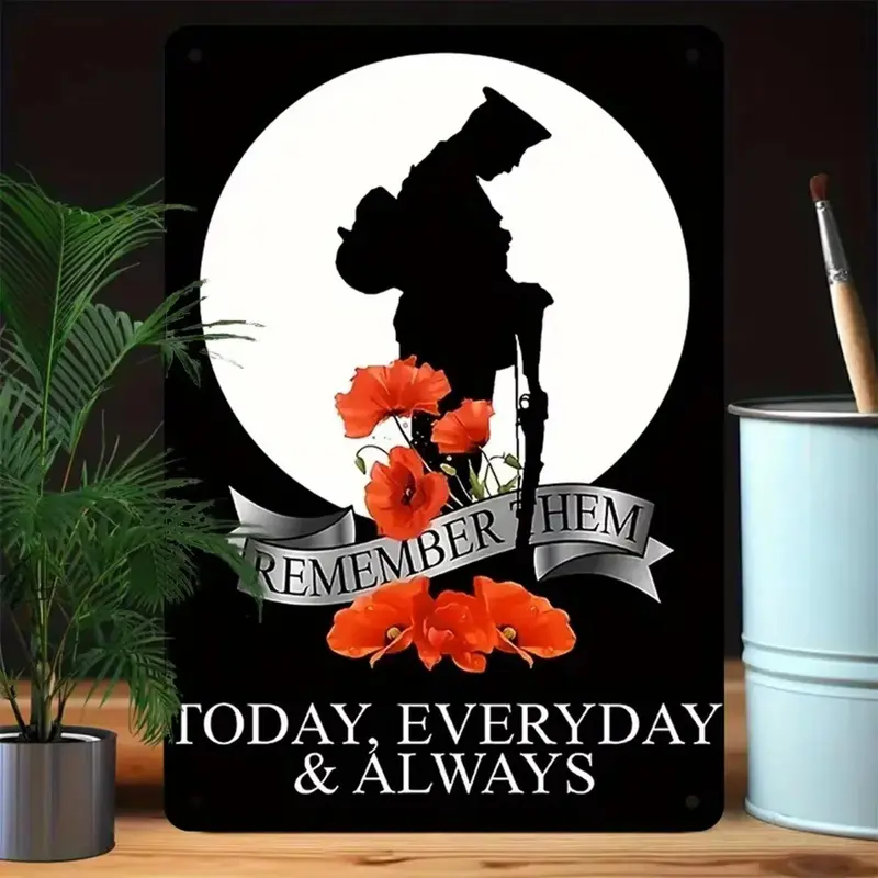 Military Memorial Yard Sign, Durable Outdoor/Indoor Tribute Decor for Veterans, Soldiers, Remembrance Day, Unique Gift for Home, Garden, Or Cemetery 3
