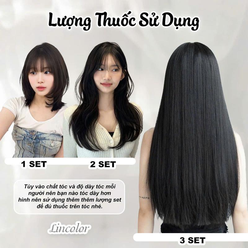Product Introduction of Thuốᴄ nhuộm tóc màu NÂU LẠNH. không tẩy, LIN_COLOR, tặng kèm oxy trợ nhuộm và bao tay,trùm đầu, bịt tai đổi màu tóc Women Nữ Dưỡng Tóc 9
