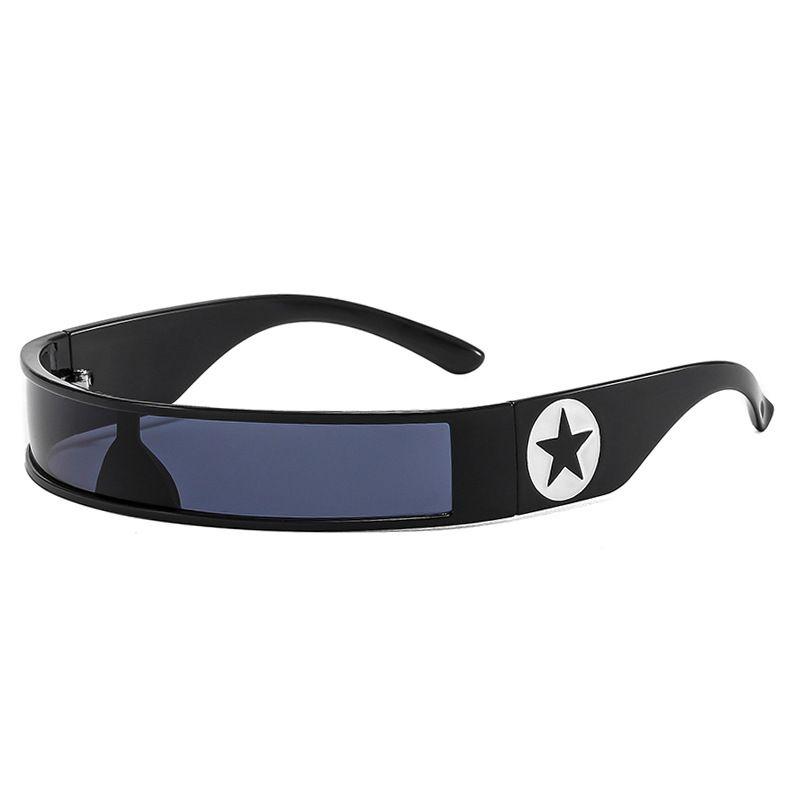 Product Introduction of Millennial Hot Girl Future Tech Sense Rectangular One-piece Narrow Frame Sunglasses Unisex Trendy Party Cycling Sunglasses 5