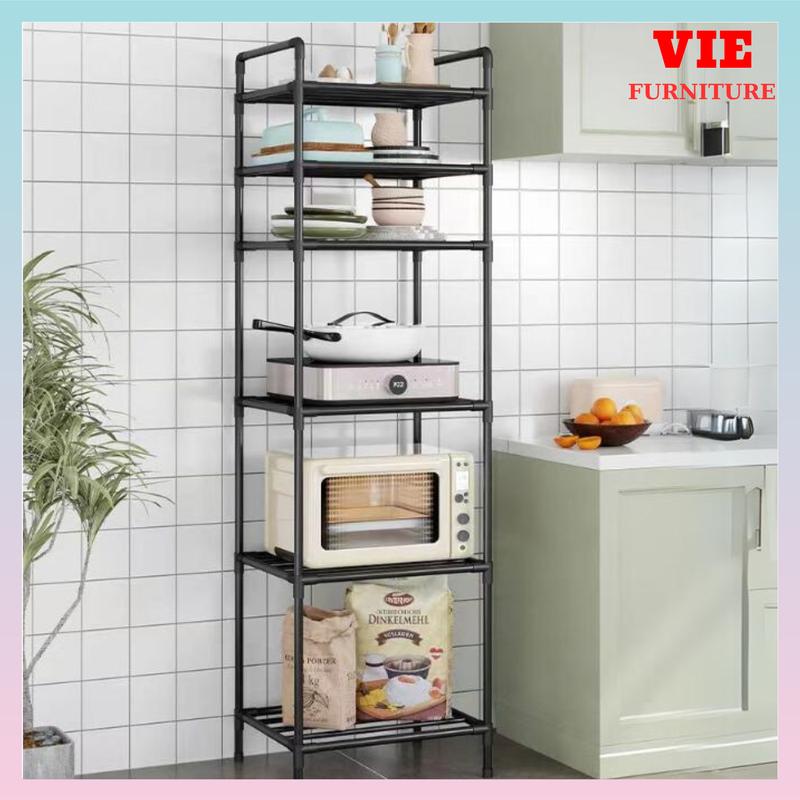 ( Hàng Loại 1 ) Kệ Để Đồ Đa Năng - Kệ Nhà Bếp, Kệ Phòng Khách, Phòng Ngủ 5, 6 Tầng Khung Thép Cacbon Cứng Cáp Kitchen