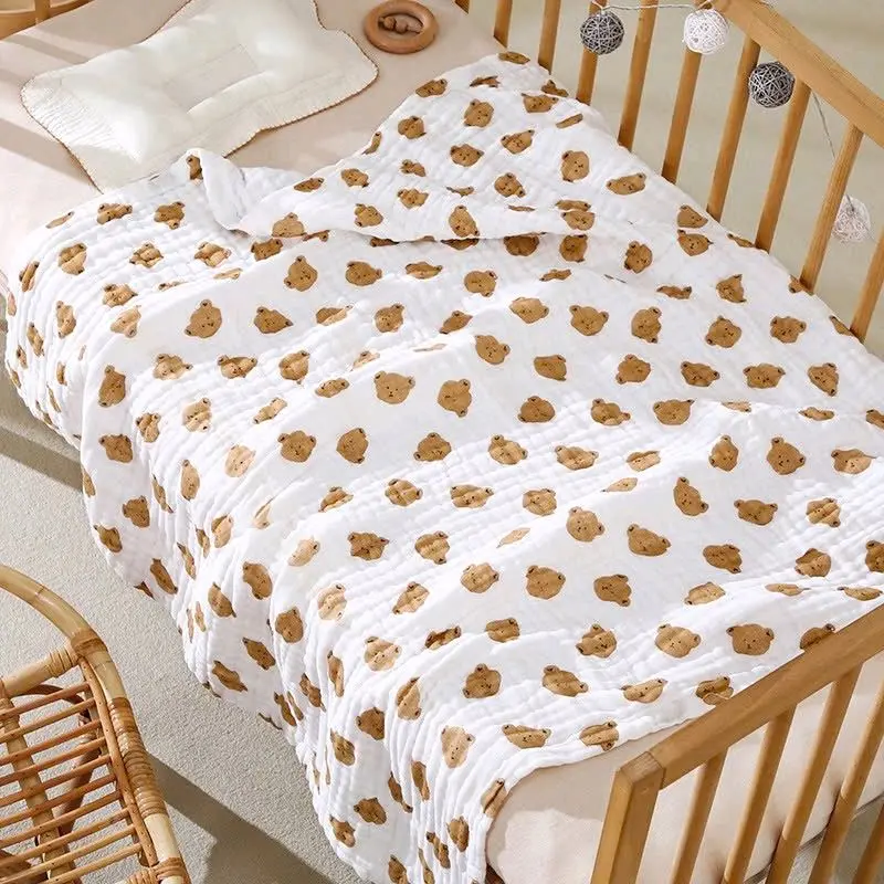 Khăn tắm, khăn quấn xô nhăn 4 lớp kích thước lớn 95×110cm,mềm mịn thấm hút tốt an toàn cho bé