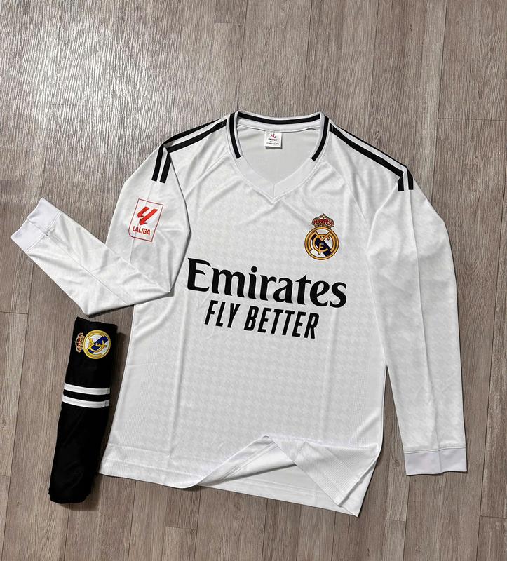 [DÀI TAY] Quần Áo Bóng Đá CLB RE.AL TRẮNG  Dài Tay 2024 - Mùa Giải 2023 - Vải Thun Lạnh Cao Cấp - Nam áo  liver