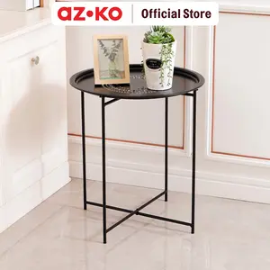 AZKO Soleil Meja Teras Dengan Tray Meja Luar Ruangan Garden Table Balcony Desk Furnitur Taman Outdoor Furniture