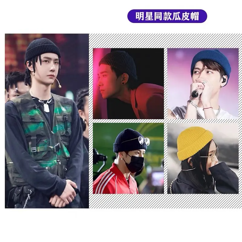 Mũ Len Nhật Bản, Mũ Đầu Lâu Dệt Kim, Mũ Yuppie Nữ, Mũ Chủ Nhà Trung Quốc, Mũ Nam, Mũ Len Màu Đen Hoang Dã Mùa Thu Và Mùa Đông, Thương Hiệu Thời Trang 3