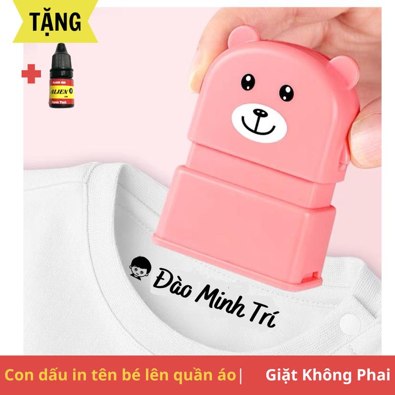 Con Dấu In Tên Bé Lên Quần Áo Giặt Không Phai