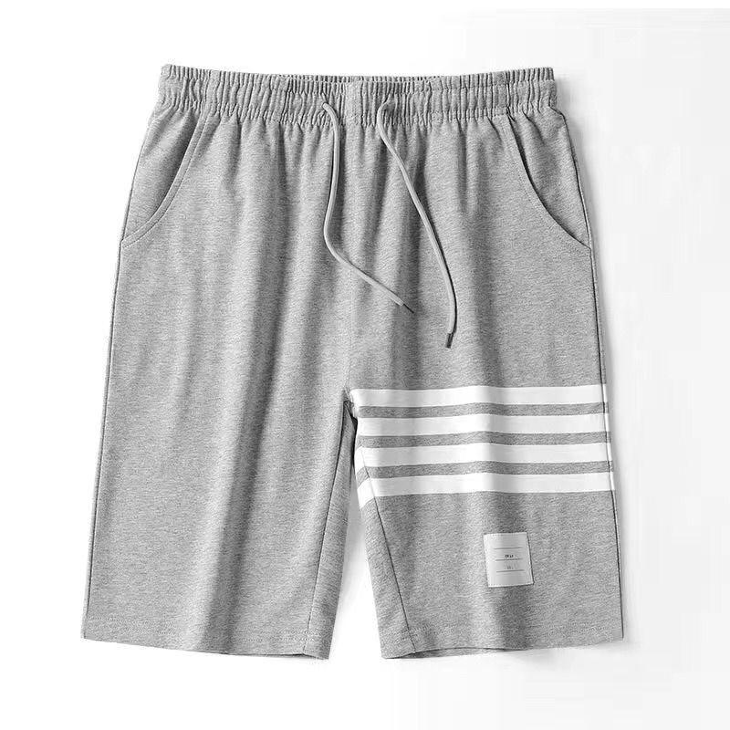 Product Introduction of 2023 New Summer Casual Set Korean Style Trendy Four-Bar Shorts Casual Sports Short T-Shirt Round Neck Short Sleeve Men's Clothing Closed 15