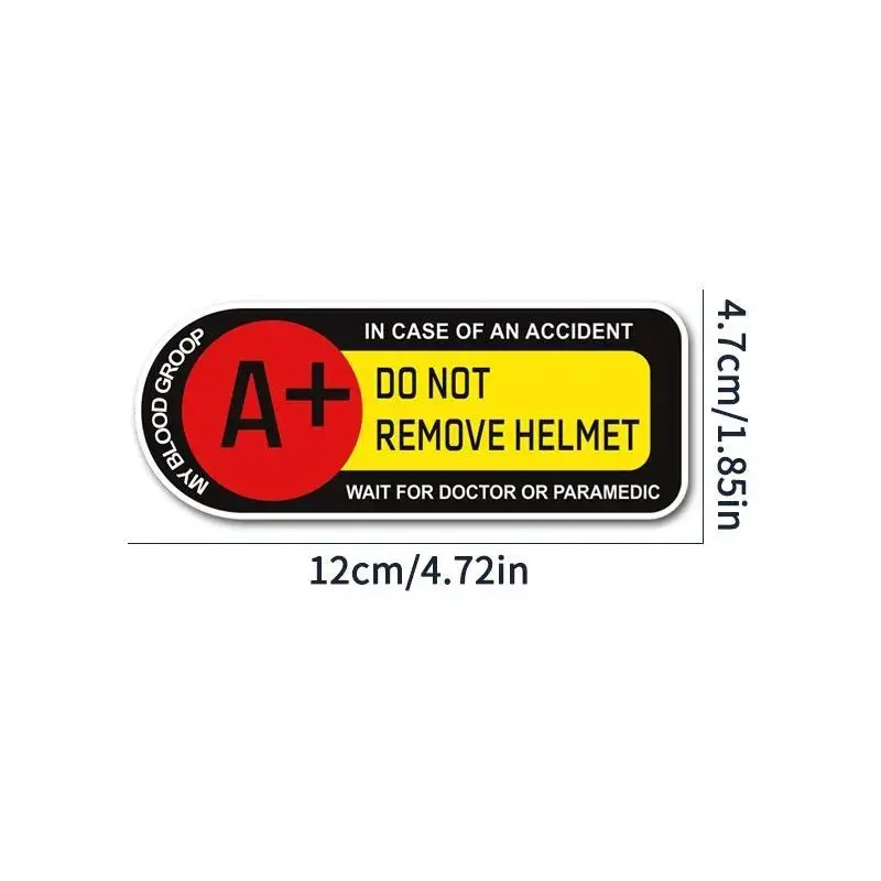 Blood Type Motorcycle Sticker, Waterproof Fashion Vinyl Sticker for Motorcycle Gas Tank, Helmet, Car Windows, Perfect for Decorating Racing Helmets 1