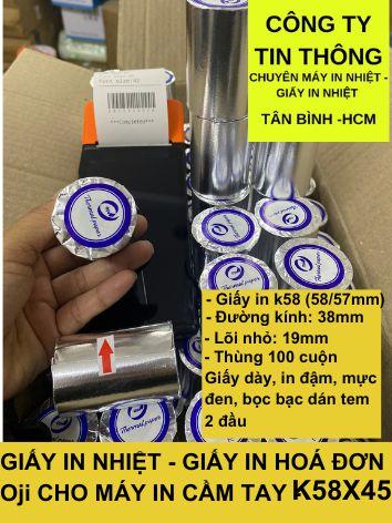 Giấy In Bill K57 - Giấy In Nhiệt K57 Cho Máy Cà Thẻ, Pos cầm tay Now Delivery/ Grab / Goviet 57x38 (57mm / 58mm)