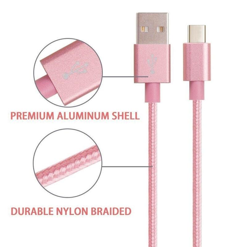 2.4A Fast Charging Nylon Braided Data Cord Fast Charge Data Cable Micro/Type C 1M/0.3M Nylon Braided USB Cable 5